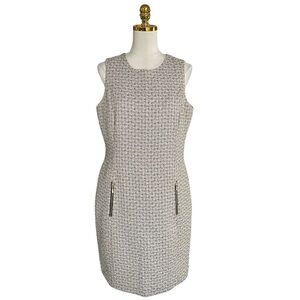 9 & Co. Women’s Tweed Sleeveless Crewneck A-Line Office Professional Dress Sz 14